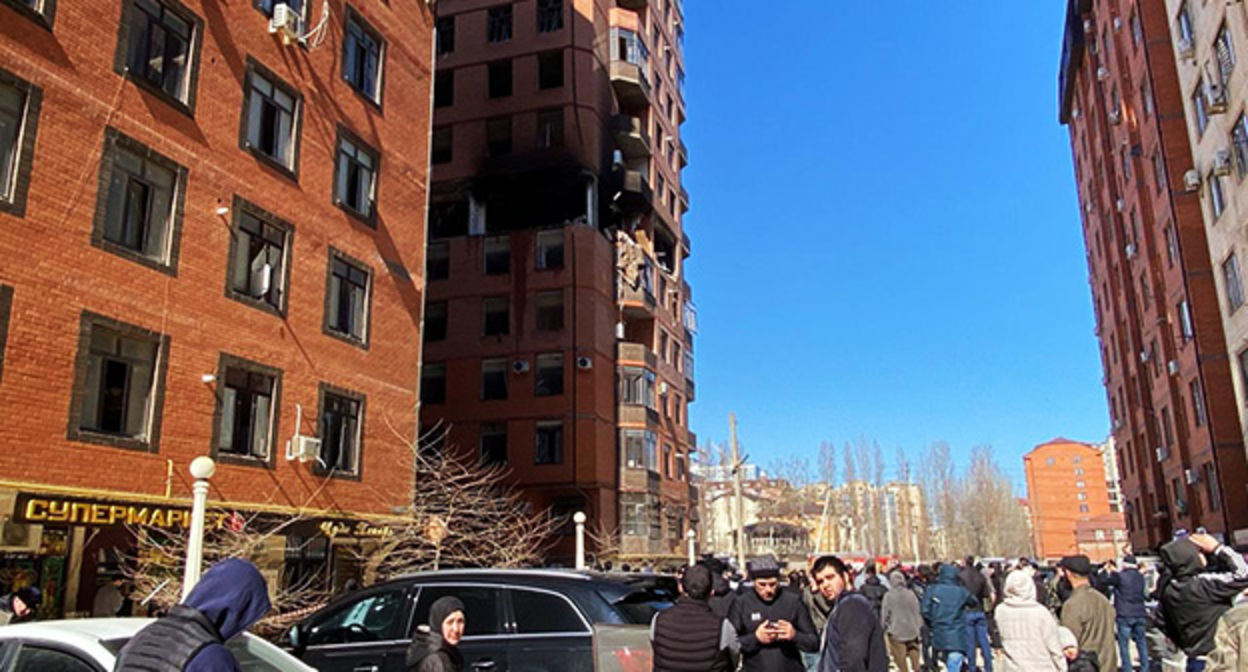 Взрыв в многоэтажке в Махачкале. 25 марта 2025 г. Фото: https://www.riadagestan.ru/